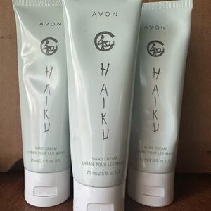 Avon Haiku Hand Cream - Pale Mint Green Tube-Set of three